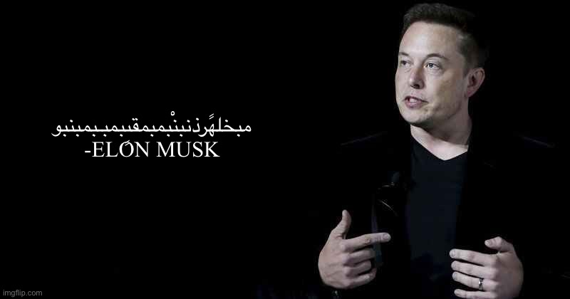 Elon musk | مبخلهًرذنبنْبمبمقىٍبمبـبمبنبو
-ELON MUSK | image tagged in elon musk | made w/ Imgflip meme maker