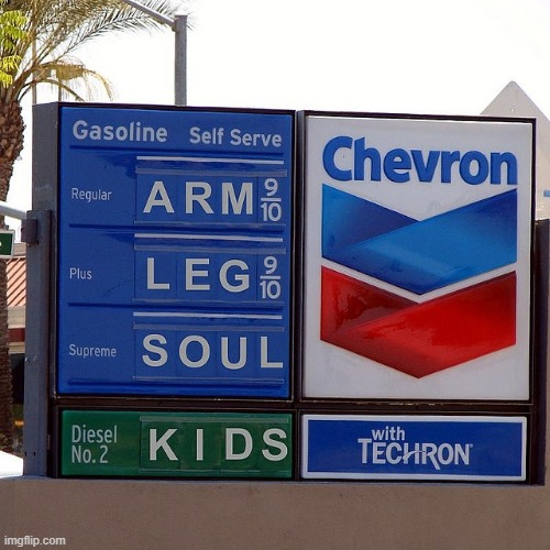 Gas Prices in my town. fr bro? ? | image tagged in gas prices,oh my god | made w/ Imgflip meme maker