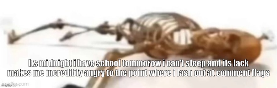 Not mass flagging stupid stuff im flagging bullshit users as a stress relief i think | Its midnight i have school tommorow i can't sleep and its lack makes me incredibly angry to the point where i lash out at comment flags | made w/ Imgflip meme maker