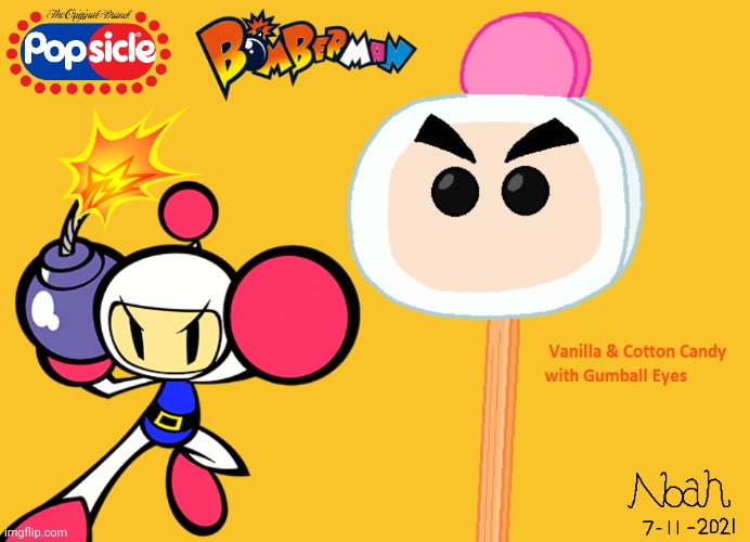 If Bomberman has a popsicle (Art by TheDreamingJester) | made w/ Imgflip meme maker