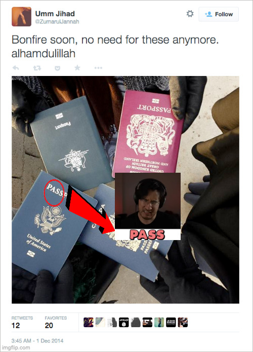 markiplier burn passport real??? | made w/ Imgflip meme maker