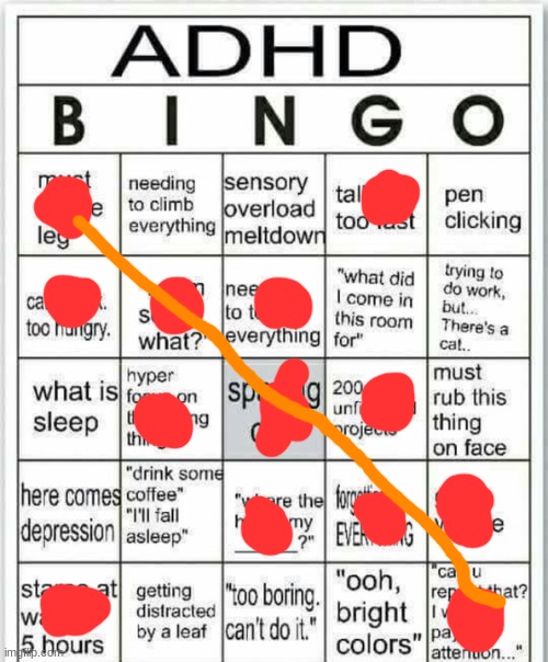 Idk | image tagged in adhd bingo | made w/ Imgflip meme maker