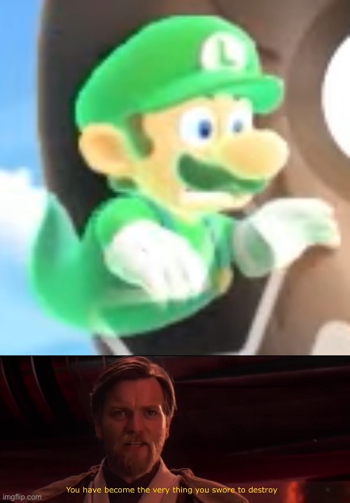 Luigi’s Mansion moment | image tagged in you have become the very thing you swore to destroy | made w/ Imgflip meme maker