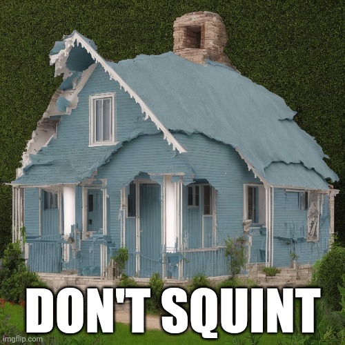 DON'T SQUINT | image tagged in ross,pig | made w/ Imgflip meme maker