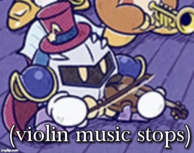 Violin music stops | image tagged in violin music stops | made w/ Imgflip meme maker