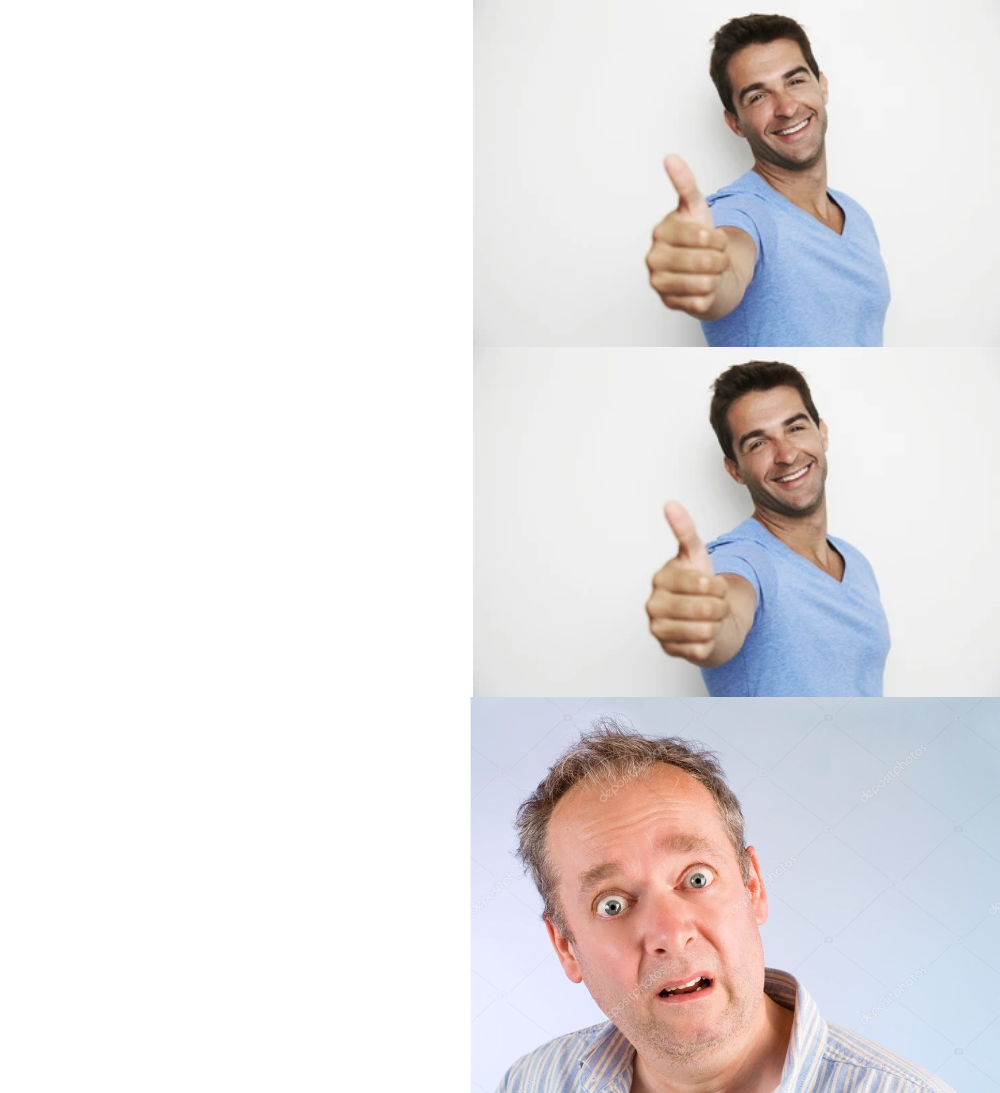 High Quality good good bad Blank Meme Template