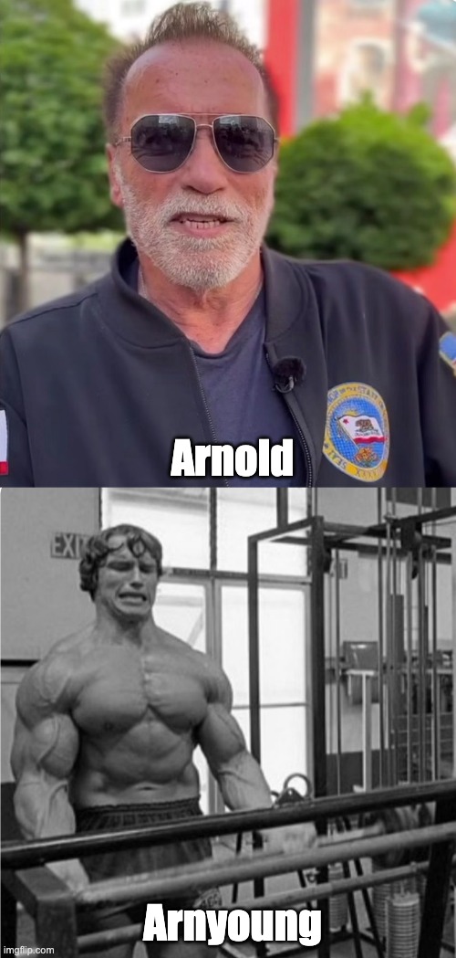 Arnold | Arnold; Arnyoung | image tagged in bad pun | made w/ Imgflip meme maker