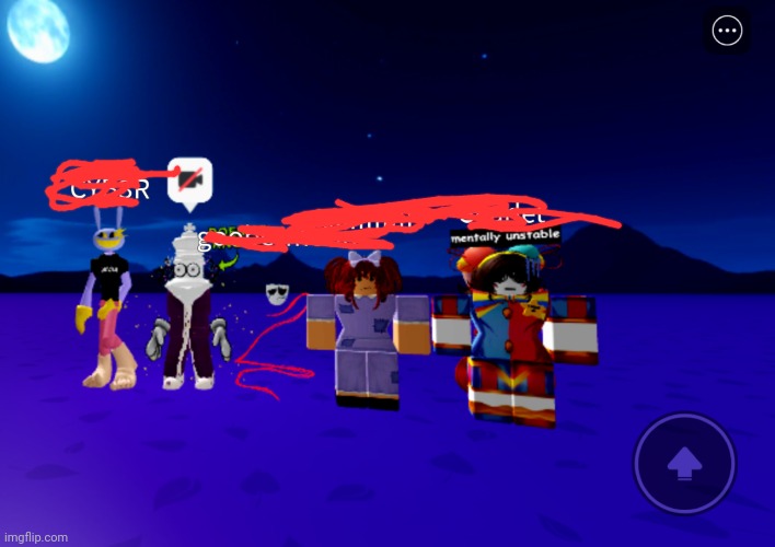 Me and my friends being silly on roblox last night (I Censored their users) | image tagged in roblox,tadc | made w/ Imgflip meme maker