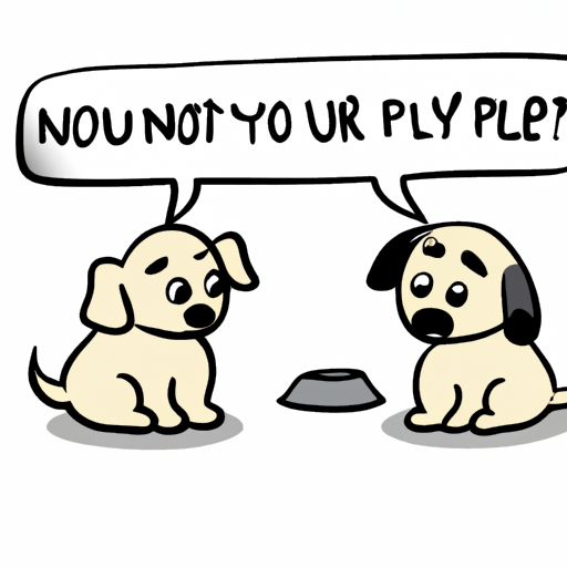 High Quality Puppy asks another puppy for food but the other puppy says no Blank Meme Template