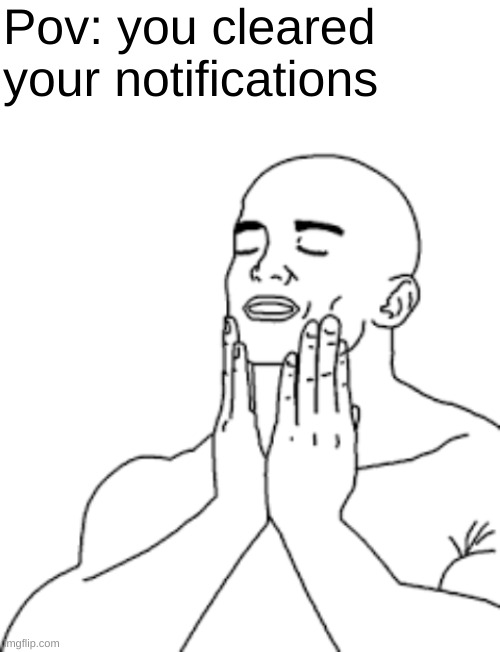 f r e s h | Pov: you cleared your notifications | image tagged in blank white template,fresh shave guy | made w/ Imgflip meme maker
