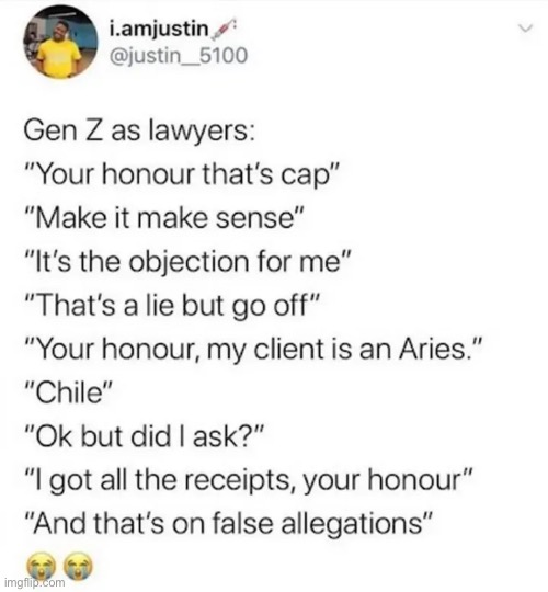 No no no nnonoooonoononono | image tagged in gen z as lawyers | made w/ Imgflip meme maker