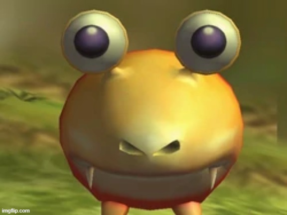 bulborb looking at the player | image tagged in bulborb looking at the player | made w/ Imgflip meme maker