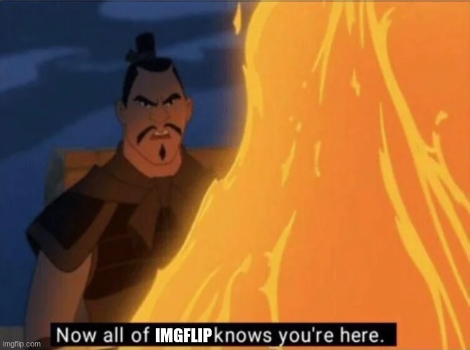 Now all of China knows you're here | IMGFLIP | image tagged in now all of china knows you're here | made w/ Imgflip meme maker