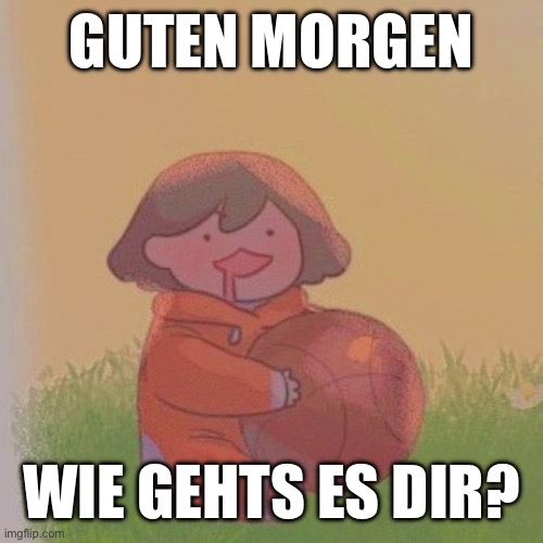 kel. | GUTEN MORGEN; WIE GEHTS ES DIR? | image tagged in kel | made w/ Imgflip meme maker