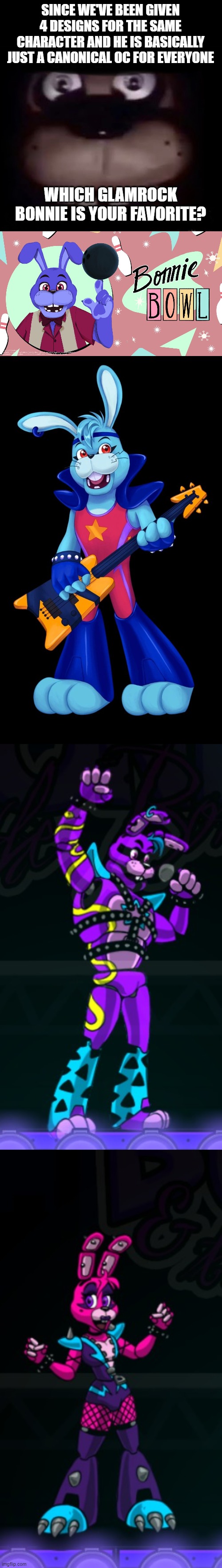 I made glamrock bonnie designs……