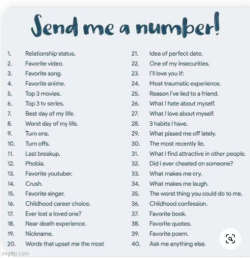 put a number in comments and i will tell you what it is | image tagged in send me a number | made w/ Imgflip meme maker