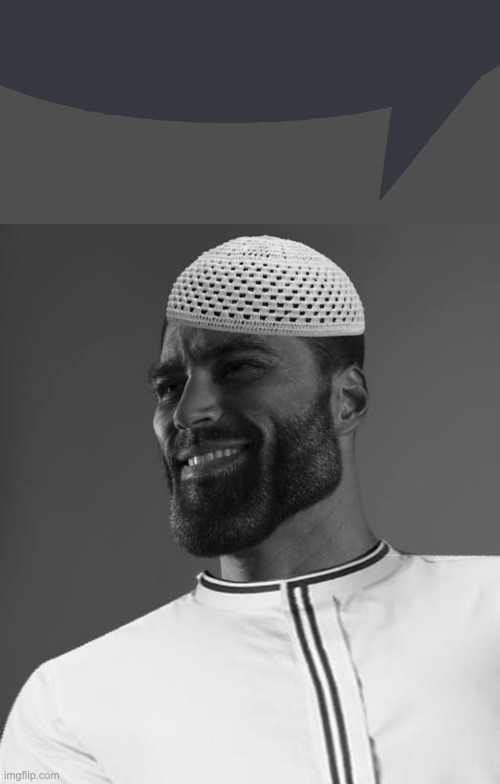 yw | image tagged in discord speech bubble,muslim gigachad | made w/ Imgflip meme maker