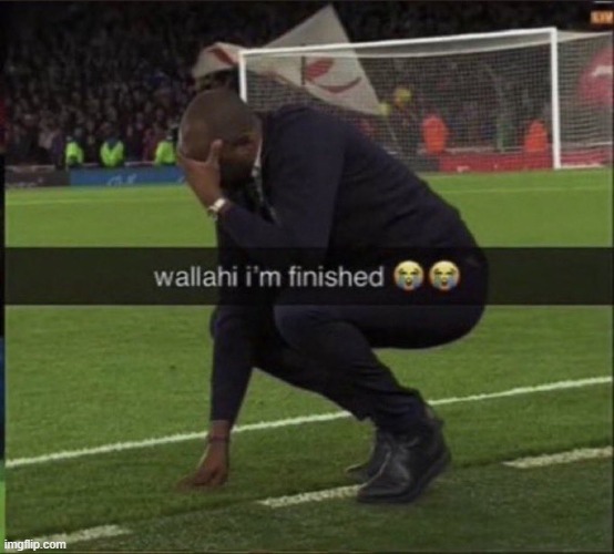 wallahi I'm finished | image tagged in wallahi i'm finished | made w/ Imgflip meme maker