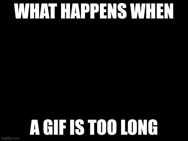 WHAT HAPPENS WHEN; A GIF IS TOO LONG | made w/ Imgflip meme maker