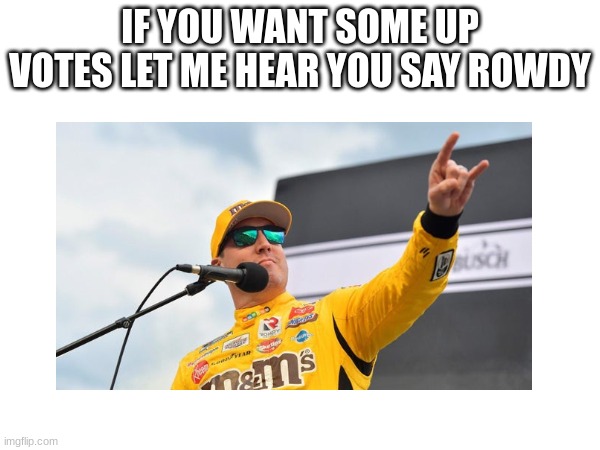 IF YOU WANT SOME UP VOTES LET ME HEAR YOU SAY ROWDY | made w/ Imgflip meme maker
