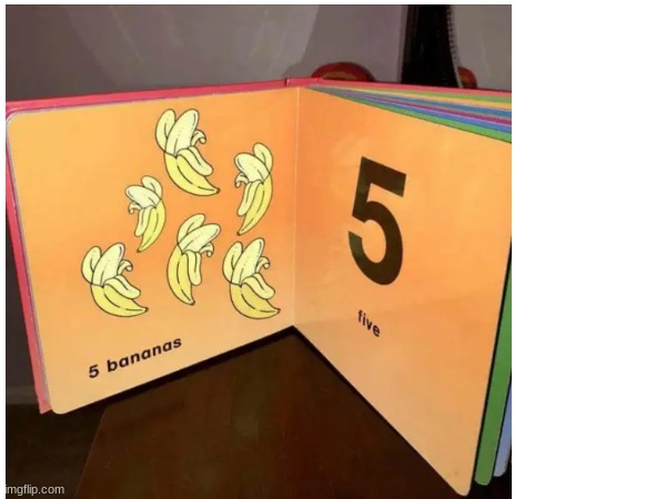 “5” bananas Blank Meme Template