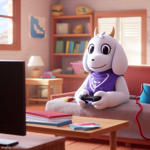 Toriel gaming | made w/ Imgflip meme maker