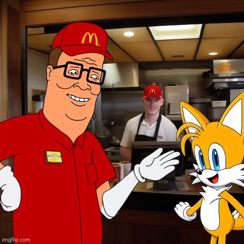 High Quality Tails at McDonald’s Blank Meme Template