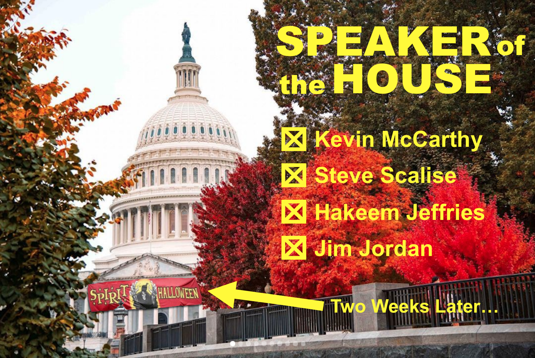 High Quality Speaker of the House Congress Spirit Halloween Store Meme Blank Meme Template