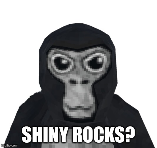 Gorilla tag | SHINY ROCKS? | image tagged in gorilla tag | made w/ Imgflip meme maker