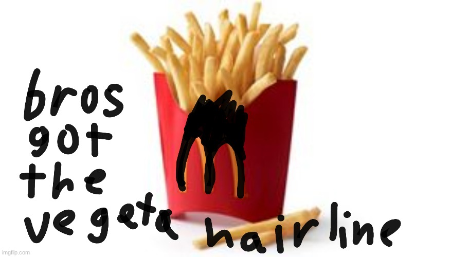 MC Donald fries fr | image tagged in vegeta,mcdonalds | made w/ Imgflip meme maker