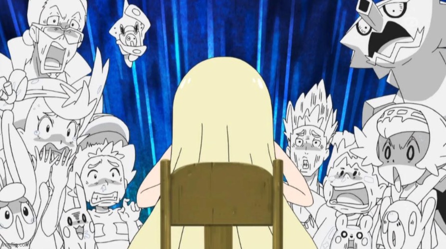 Caption this | image tagged in everyone scared of lillie | made w/ Imgflip meme maker