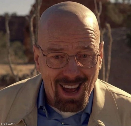 Walter white happy | image tagged in walter white happy | made w/ Imgflip meme maker