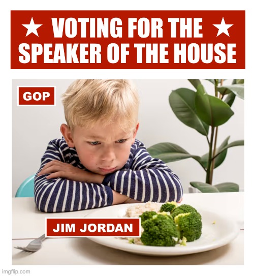 Voting for the Speaker of the House GOP Jim Jordan Broccoli Meme | image tagged in voting for the speaker of the house gop jim jordan broccoli meme | made w/ Imgflip meme maker