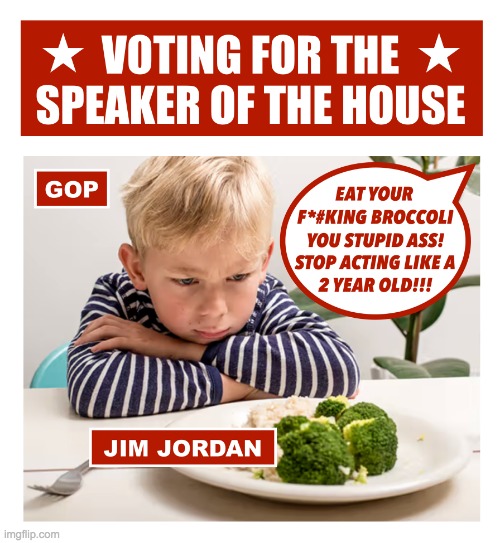 Voting for the Speaker of the House GOP Jim Jordan Broccoli Meme | image tagged in voting for the speaker of the house gop jim jordan broccoli meme | made w/ Imgflip meme maker