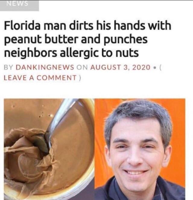 Man covered fist with peanut butter Blank Meme Template