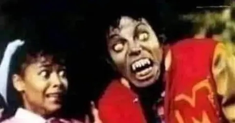 Michael Jackson vampiro con su novia thriller Blank Meme Template