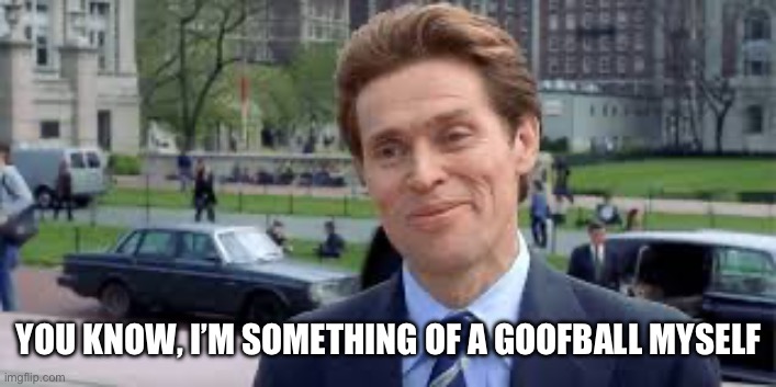 YOU KNOW, I’M SOMETHING OF A GOOFBALL MYSELF | image tagged in memes | made w/ Imgflip meme maker