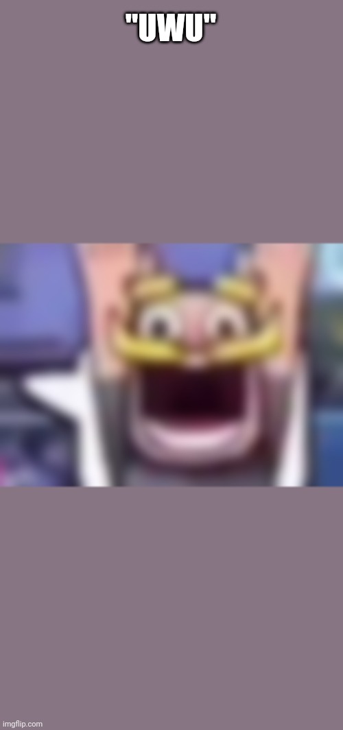 Clash Royale knight emote low quality | "UWU" | image tagged in clash royale knight emote low quality | made w/ Imgflip meme maker