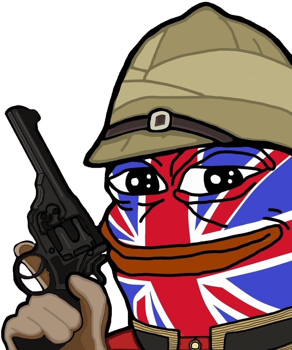High Quality British Colonial Pepe Blank Meme Template