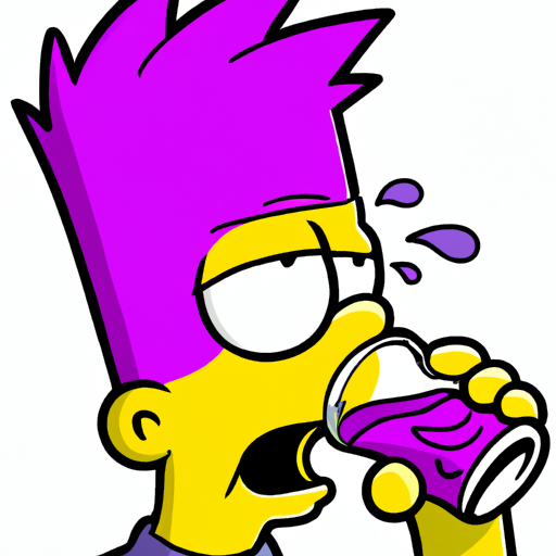 bart simpson drinking purple water Blank Meme Template