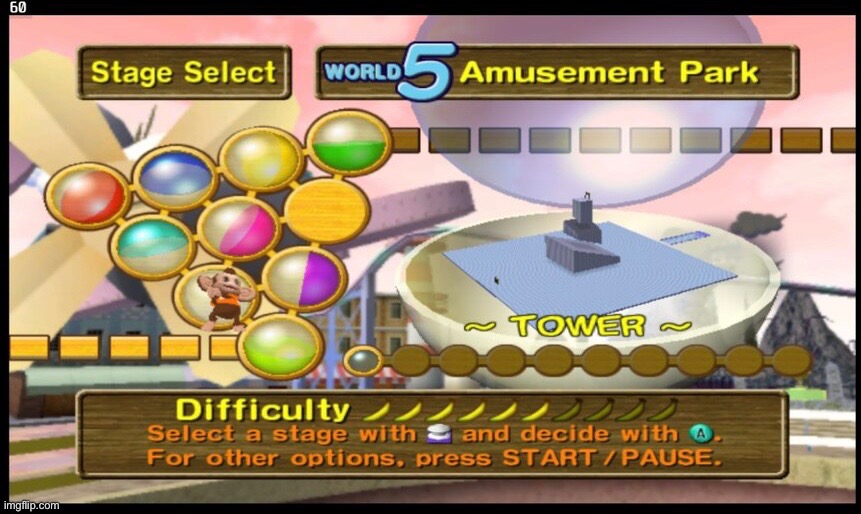 Monkey Ball 2 has the coolest level selection screen | made w/ Imgflip meme maker