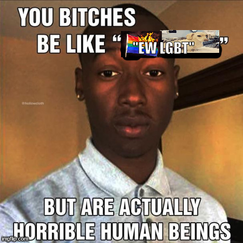 You Bitches Be Like | "EW LGBT" | image tagged in you bitches be like | made w/ Imgflip meme maker