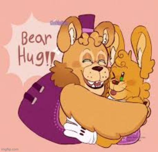 @post below and above | image tagged in bear hug | made w/ Imgflip meme maker
