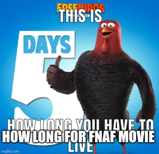 Its différent for other countries but ima just post it rn so I dont forget | image tagged in fnaf,five nights at freddys,fnaf movie,countdown,memes | made w/ Imgflip meme maker