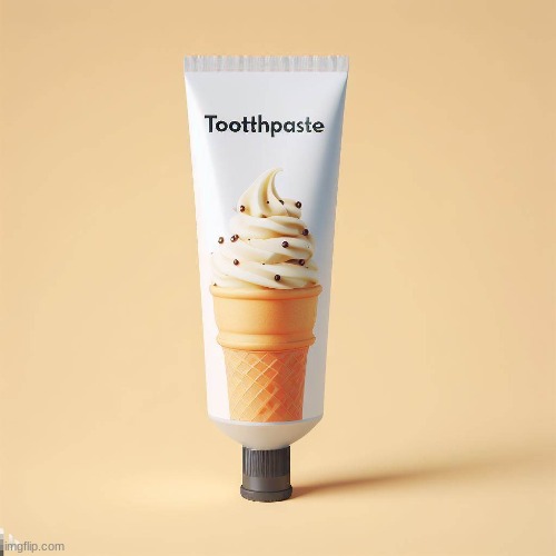 vanilla ice cream tootthpaste. | made w/ Imgflip meme maker