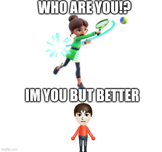 im you but better | WHO ARE YOU!? IM YOU BUT BETTER | image tagged in funny,memes | made w/ Imgflip meme maker