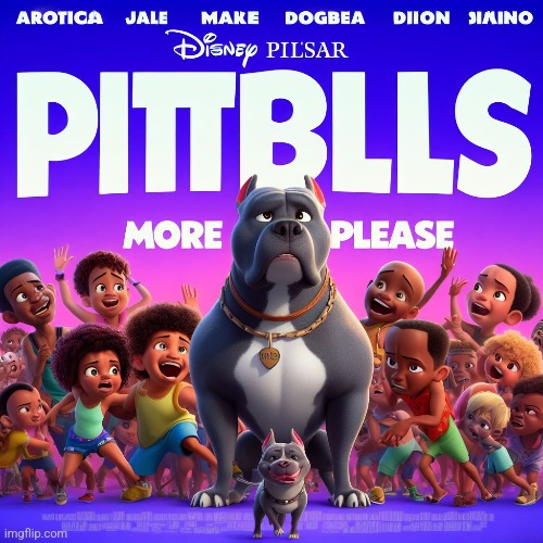 High Quality Disney Pixar pitbulls Blank Meme Template