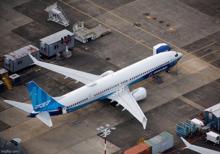 Drone shot of 737 max | made w/ Imgflip meme maker