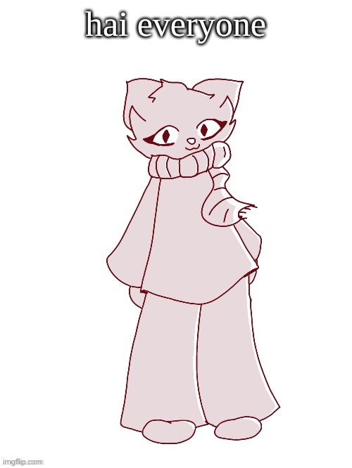 Scarf (drawn by potat) | hai everyone | image tagged in scarf drawn by potat | made w/ Imgflip meme maker