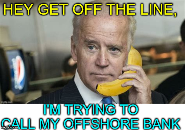 HEY GET OFF THE LINE, I'M TRYING TO CALL MY OFFSHORE BANK | made w/ Imgflip meme maker